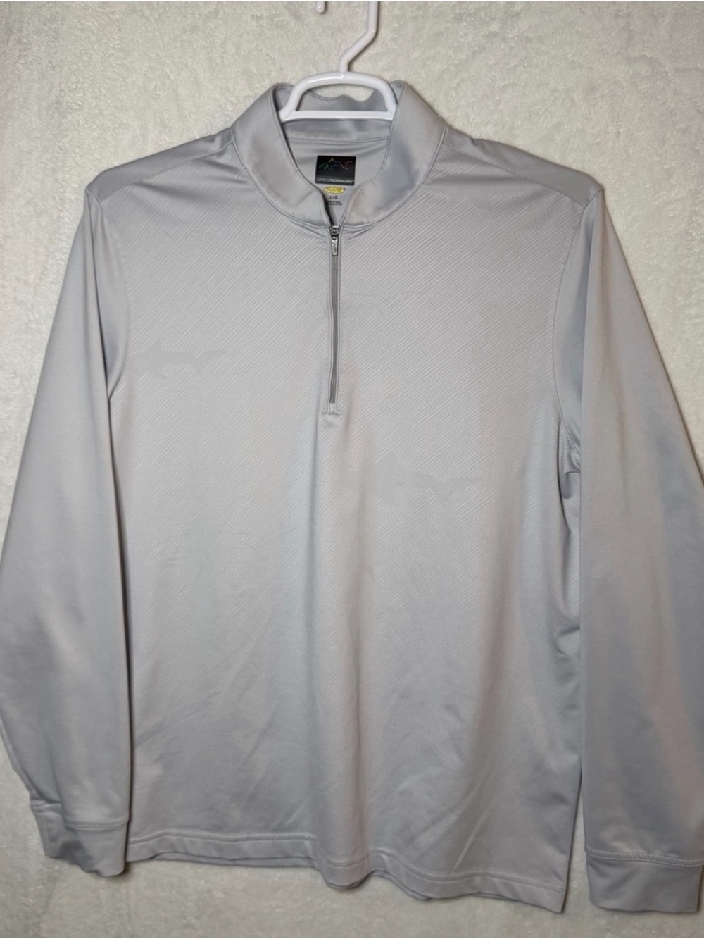 Greg Norman Collection Light Gray Quarter-Zip Performance Men’s Pullover